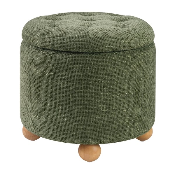 slide 2 of 8, Naomi Storage Ottoman Green