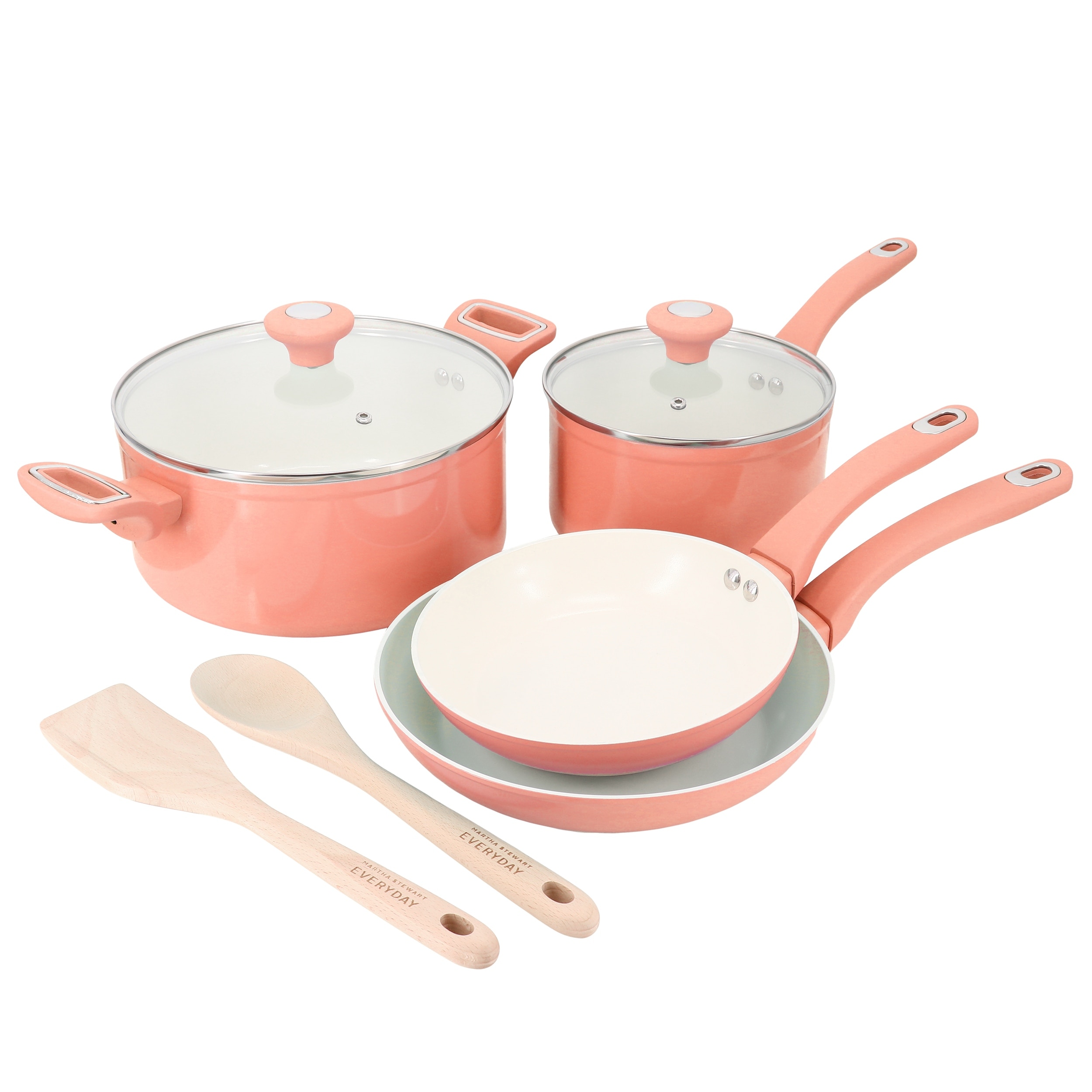 Martha Stewart Everyday Rexford 8 Piece Ceramic Nonstick Aluminum