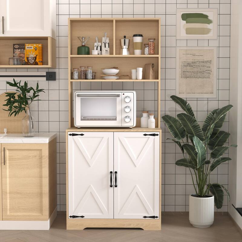 Freestanding Pantry Cabinet Kitchen Cabinet - Natural