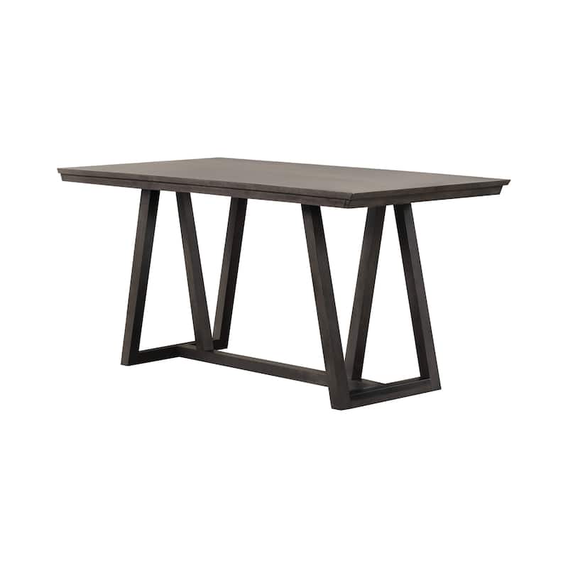 Ghy Counter Height Table, Brown Solid Acacia Wood, Rectangular 80 Inch