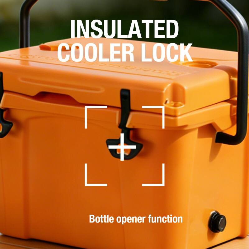 25QT Portable Cooler, Insulated Hard Cooler with Bottle Opener, Cup Holder, Forming Ruler, Travel, Beach, Camping, Fishing