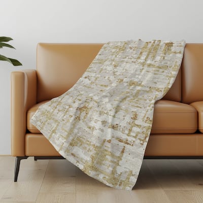 Premium Machine Washable ASB76 Abstract Contemporary Sherpa Throw Blanket