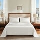 preview thumbnail 33 of 38, Deconovo Bamboo Fiber Satin Bedding Collection Duvet Cover (1 Piece) or Sheet Set (4 Piece) Bed Sheet Set-King(4-Piece) - White