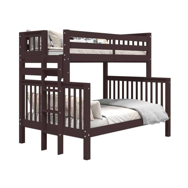 Taylor & Olive Trillium Twin over Full Bunk Bed with End Ladder