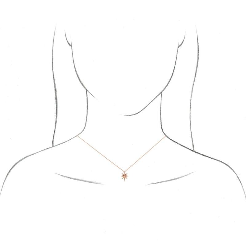 Curata 14k Yellow or White Gold 14.8x10.79mm Polished Beaded Starburst 16-18" Necklace