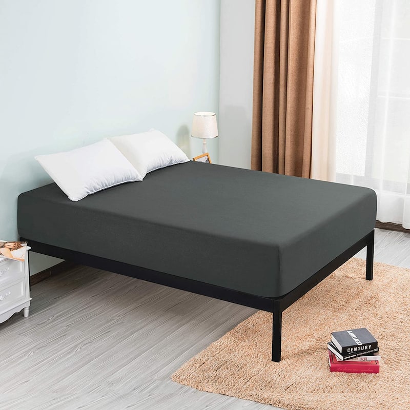 Subrtex Premium Microfiber 15-inch Deep Pocket Fitted Sheet