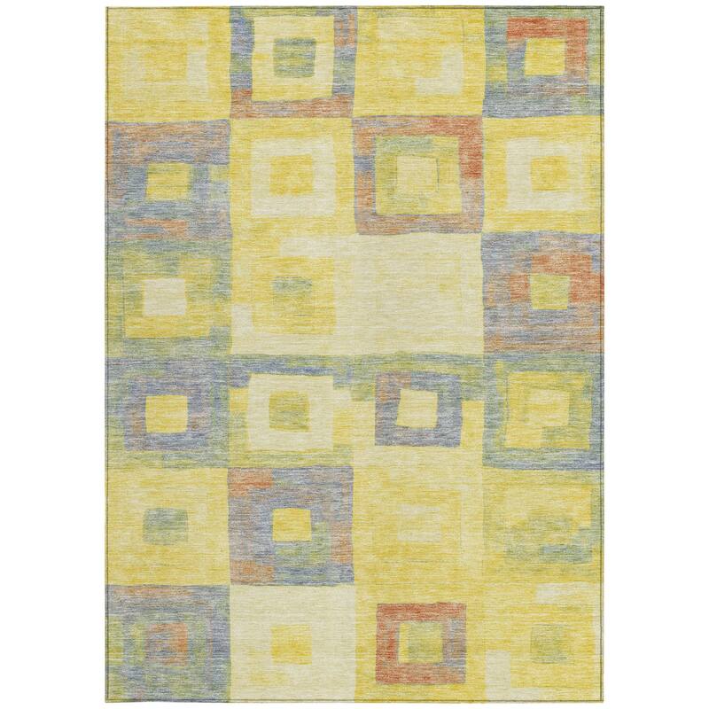 HomeRoots Geometric Transitional Rectangle Outdoor Rug
