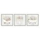 preview thumbnail 17 of 26, Stupell Soft Floral Bathroom Scenes 3 Piece Framed Giclee Art Set Design by Stella Chang - Off-White 12 x 12 - Grey