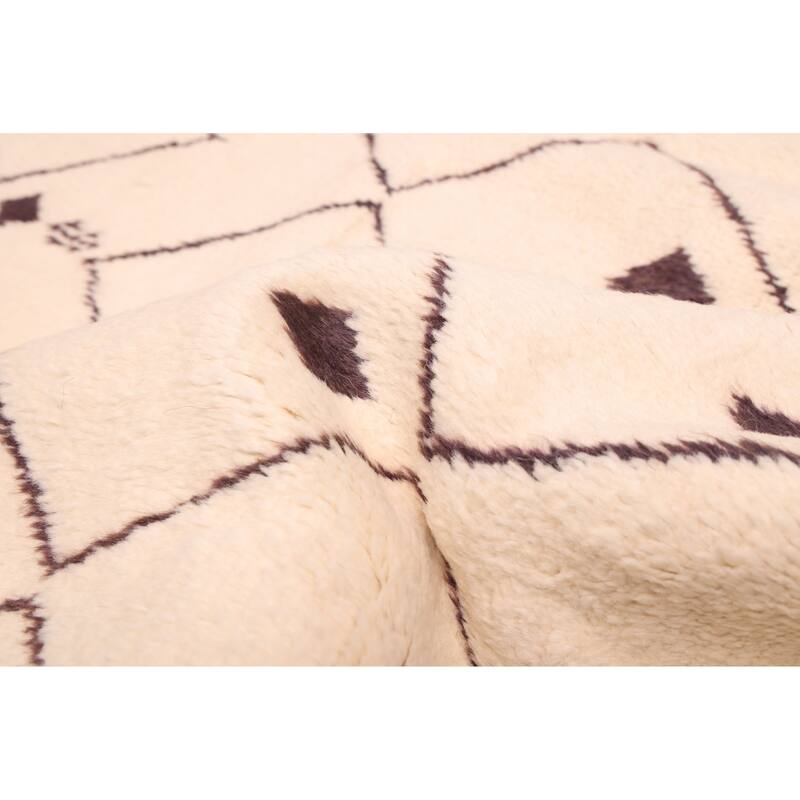 ECARPETGALLERY Hand-knotted Pak Finest Marrakesh Cream Wool Rug - 5'2 x 6'7