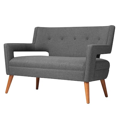 Criss Modern Navy Velvet Mid-Century Upholstered Accent Lounge Loveseat