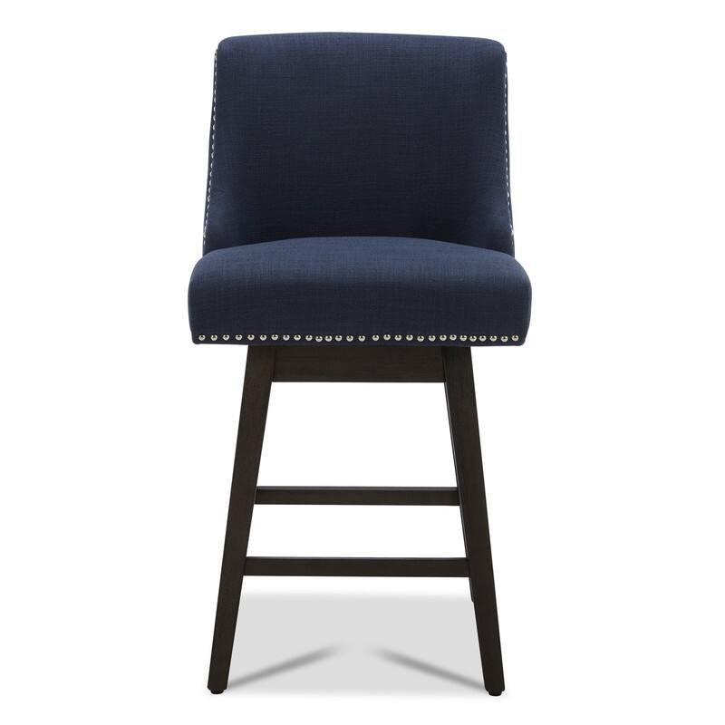 Spruce & Spring Olive Upholstered Counter Height Swivel Barstools-Single