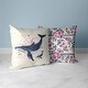 preview thumbnail 5 of 23, Whale and Petals Tales Throw Pillow26x26 Faux Suede