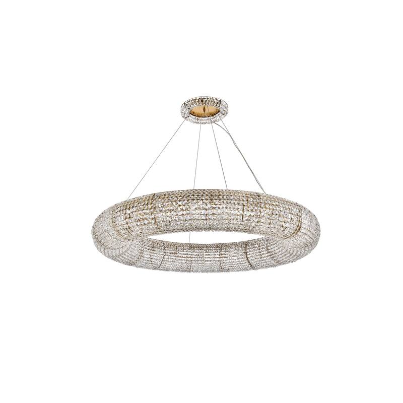 Elegant Lighting 2114G52/RC Paris 20 Light 52" Wide Crystal Ring
