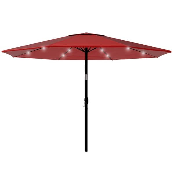 Shop Black Friday Deals On Boynton 10 Foot Patio Umbrella With Solar Powered Led Lights By Havenside Home On Sale Overstock 26855667