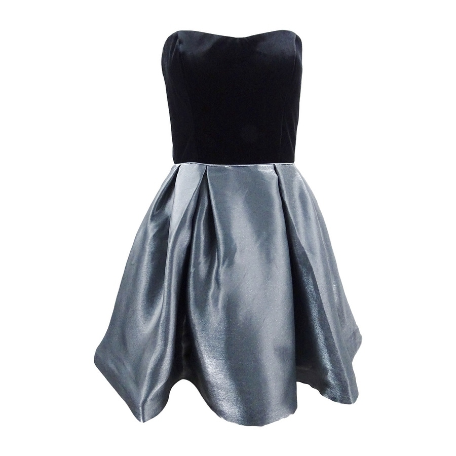 satin fit and flare dress