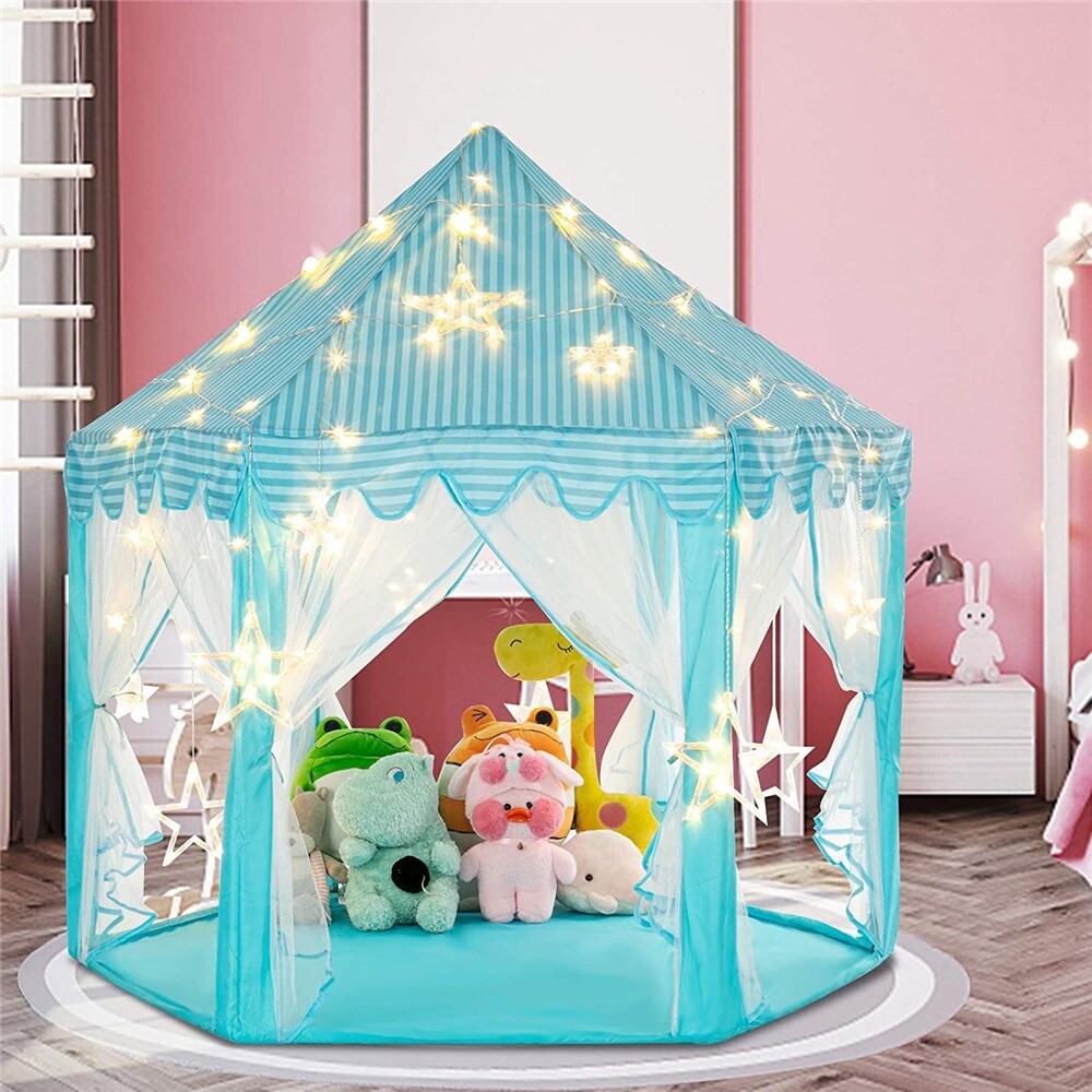 Portable Folding Princess Castle Tent Kids Children Funny Play