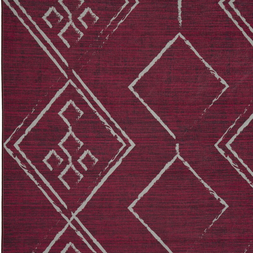 Machine Washable-Eco-Friendly Area Rug With Non-Slip Backing Aspen Tribal Moroccan Bohemian Design