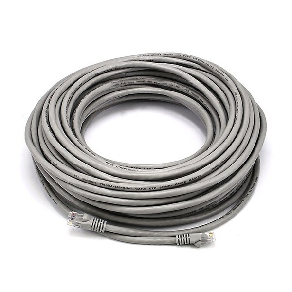 Cat5e Ethernet Patch Cable RJ45 Stranded 350Mhz UTP Copper Wire 24AWG 75ft Gray. Opens flyout.