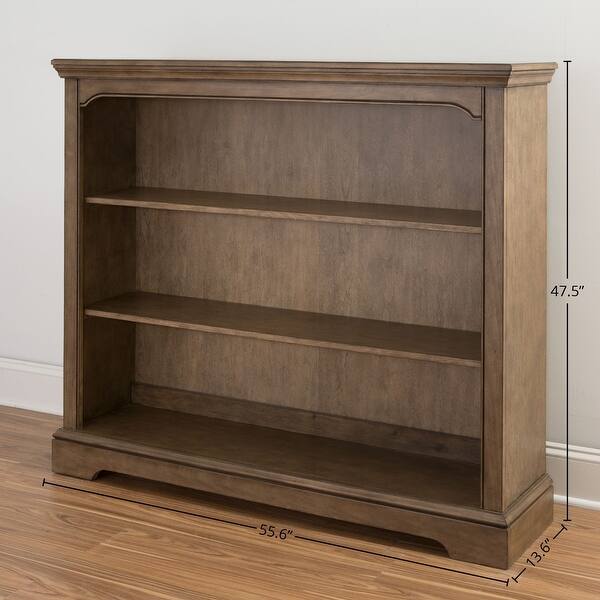 Hanley 56" Wide Hutch/Bookcase, Cashew