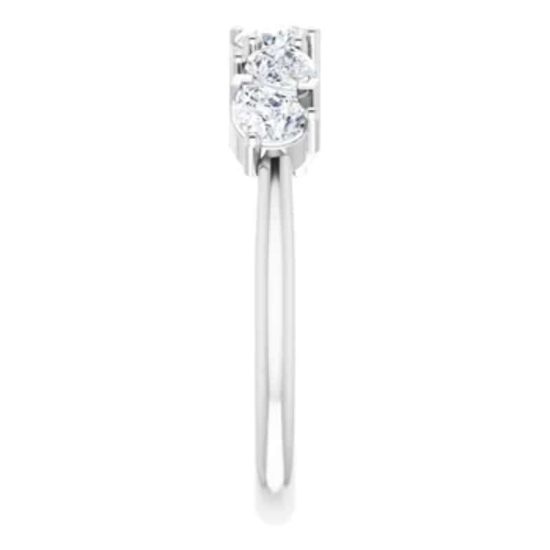 1 1/3CtPear Shaped Diamond Anniversary Band Gold Lab Grown