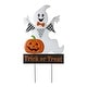 preview thumbnail 12 of 84, Glitzhome Halloween LED Ghost Cat Pumpkin Nutcracker Yard Stakes Standing Sign Hanging Decor