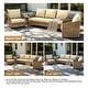 preview thumbnail 10 of 81, Rope Woven Patio Conversation Set with Swivel Chair & Settee Cushions