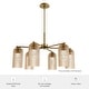 preview thumbnail 12 of 11, Hunter + Jasmine Roth Beverly Glen Ribbed Glass Round and Linear Chandelier - Transitional, Contemporary, Glam
