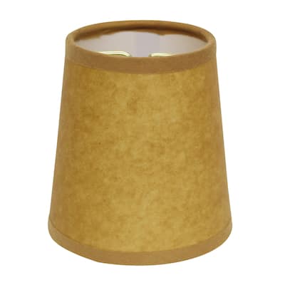 4" Canvas Set of 6 Chandelier Kraft Paper Lampshades - 4"x4"x4"
