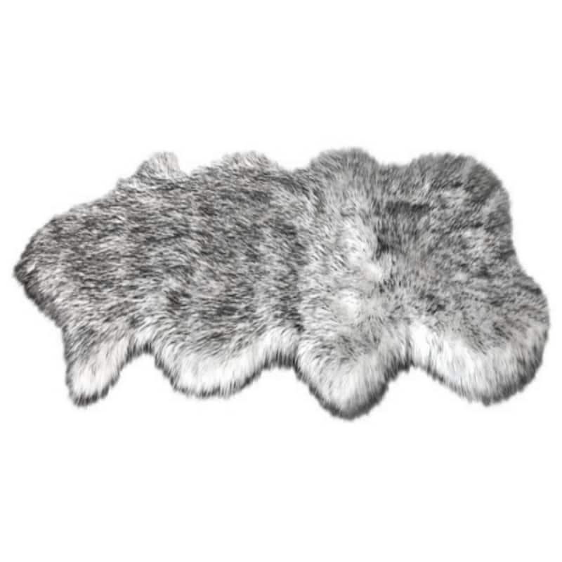 Highland Select Natural Long Wool Sheepskin 1-1/2 Pelt Shag Rug - 2' x 4'