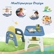 preview thumbnail 8 of 8, Gymax Kids Dinosaur Table and Chair Set Activity Study Desk w/