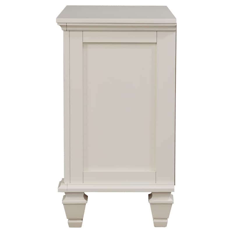 Sandy Beach Coastal 3-drawer Wood Nightstand