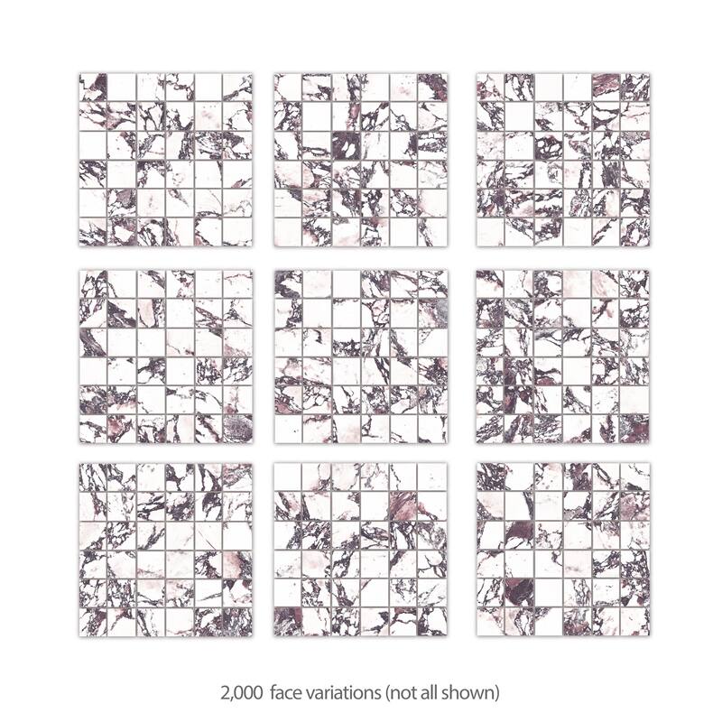 Merola Tile Touche 2" Square Rubis 11-3/4" x 11-3/4" Porcelain Mosaic Floor and Wall Tile - (1 Tile)