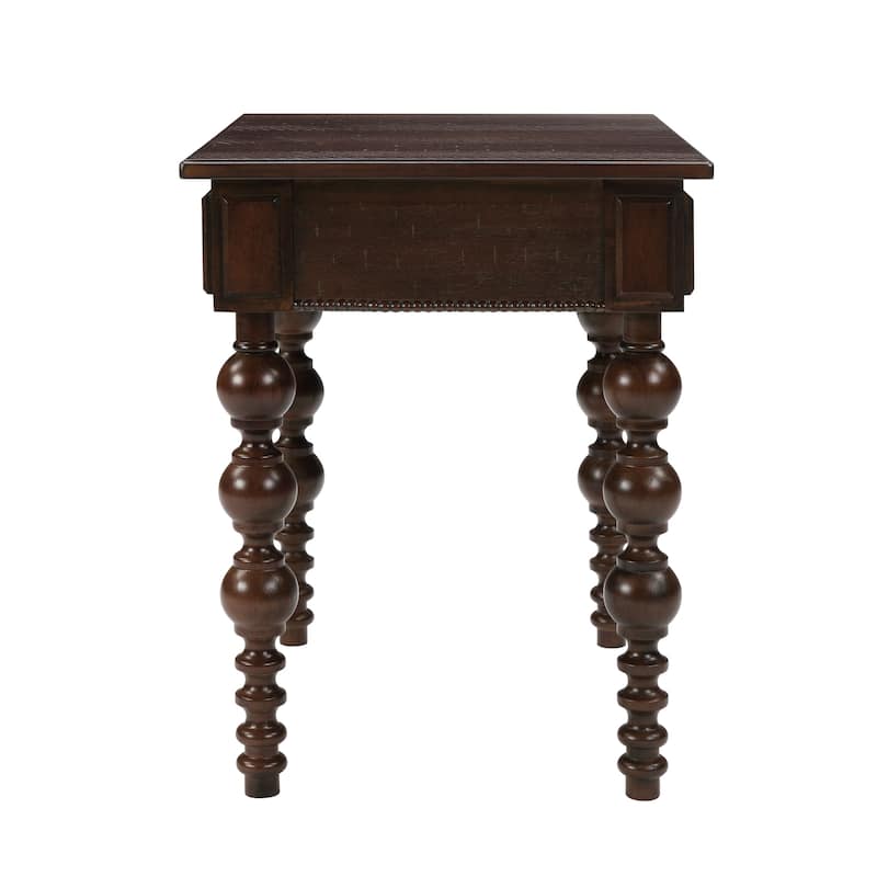 Narrow Sofa Side Table Accent Table Solid Wood End Table with Drawer