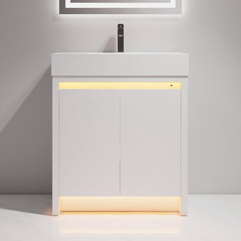 Blossom 48" All Wood Freestanding Bathroom Vanity with Acrylic Sink