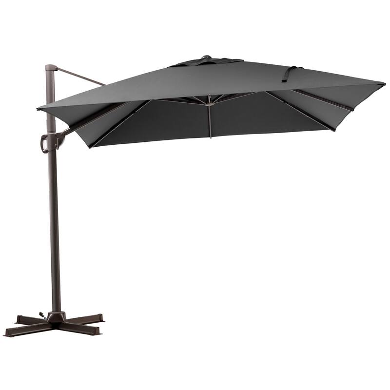Pellebant 9 FT x 12 FT Outdoor Patio Cantilever Umbrella with Base Stand