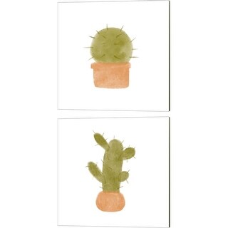 Bannarot 'Watercolor Cactus' Canvas Art (Set of 2)