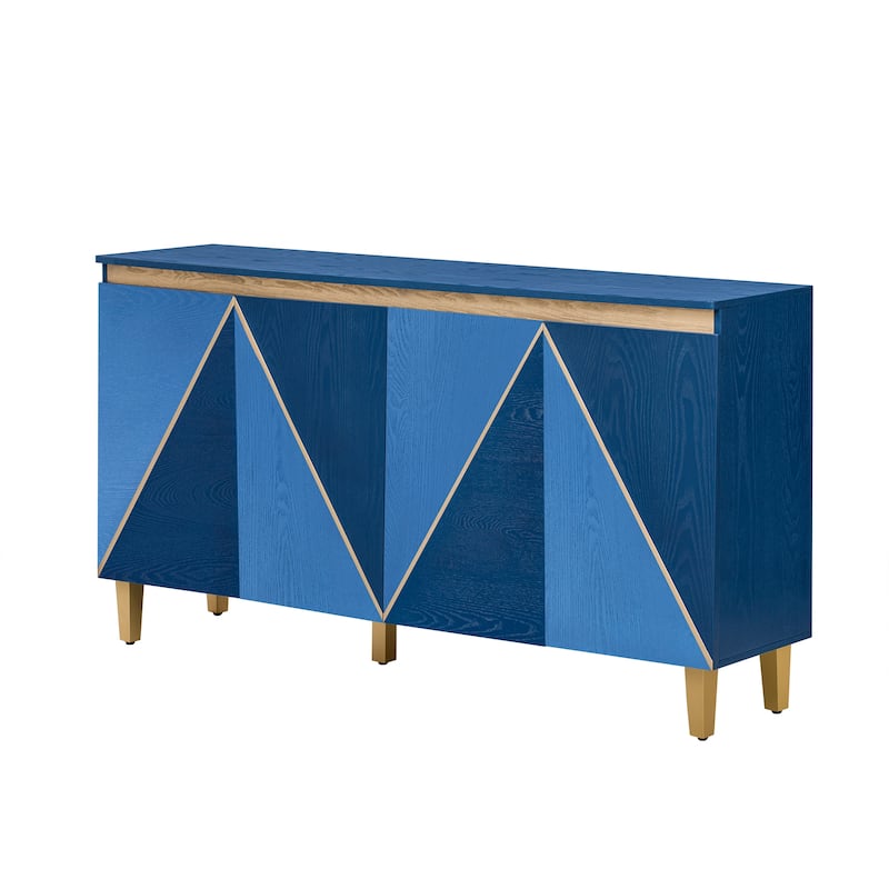 Mid-Century Art Deco 4-Door Sideboard with Adjustable Storage by Harper&Bright Designs