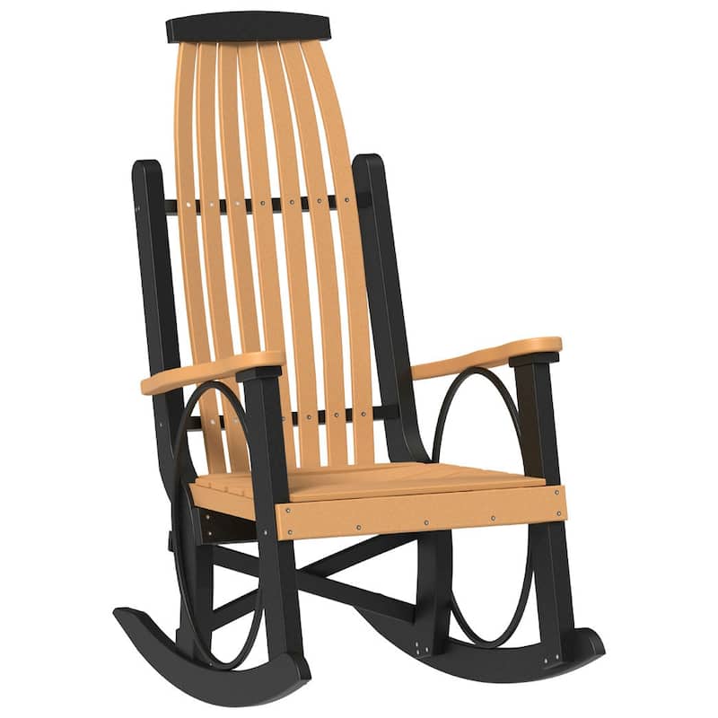 Poly Lumber Grandpa's Rocker - Cedar & Black
