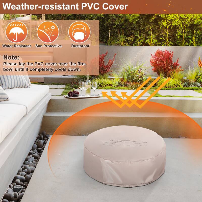 Costway 7PCS Patio Rattan Wicker Furniture Set Gas Fire Pit Table Sofa - See Details