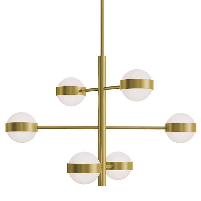 AFX VRNP3X6LAJUD Verona 30" Wide Pendant - Light Antique Brass