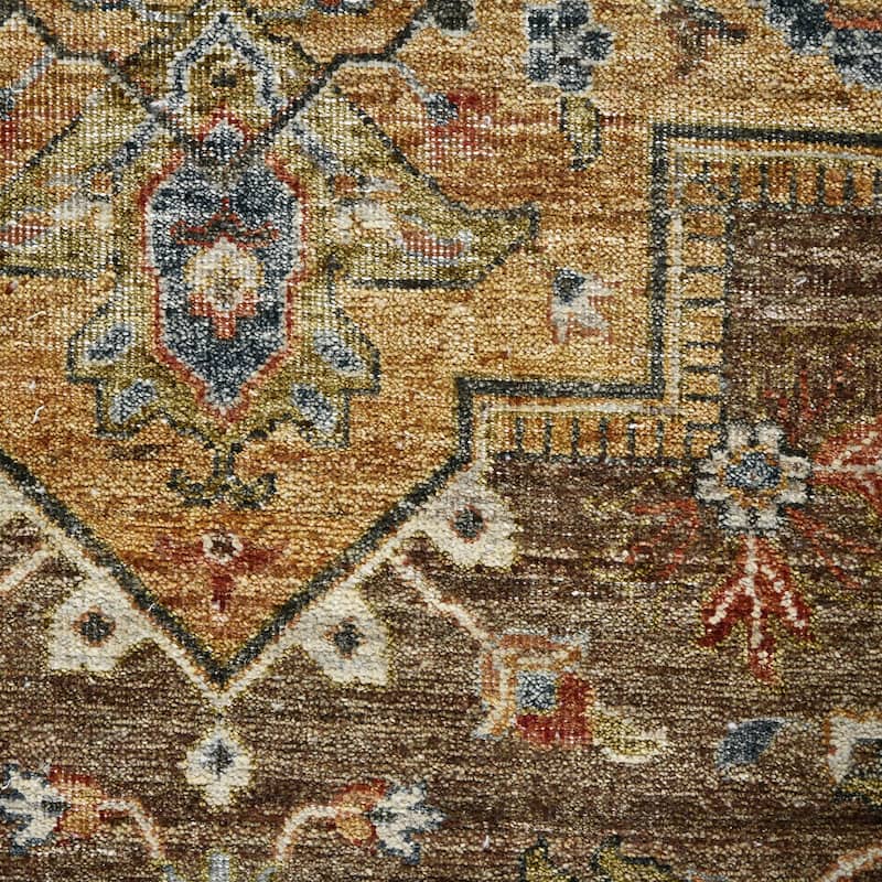 Milano Alen Traditional Medallion Hand-Knotted Area Rug