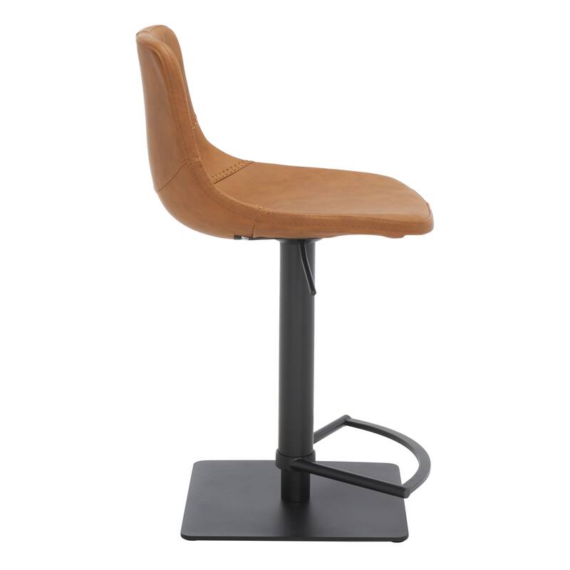 SAFAVIEH Karlotta Gas Lift Adjustable Bar Stool - 19 In. W x 18 In. D x 32-42 In. H - 19Wx18Dx42H