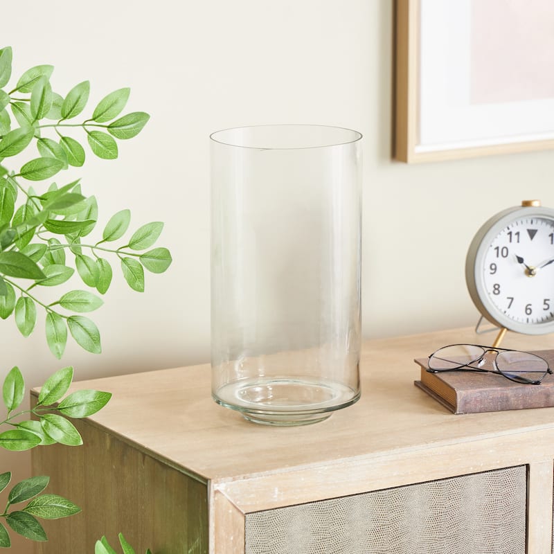 Glass Wide Vase - Clear - Roche River Decor