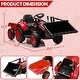 preview thumbnail 2 of 26, 3 in 1 Ride On Tractor with Trailer, 12V Kids Electric Vehicles Ride On Toy