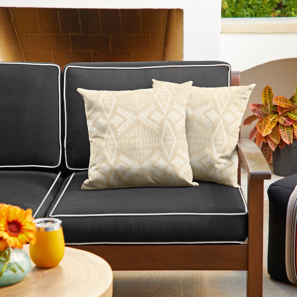 Sorra Home Sunbrella Pendleton Outdoor Knife Edge Pillow Set of 2