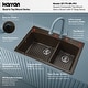 preview thumbnail 9 of 81, Karran Drop-In Quartz 33 in. 1-Hole 60/40 Double Bowl Kitchen Sink Kit