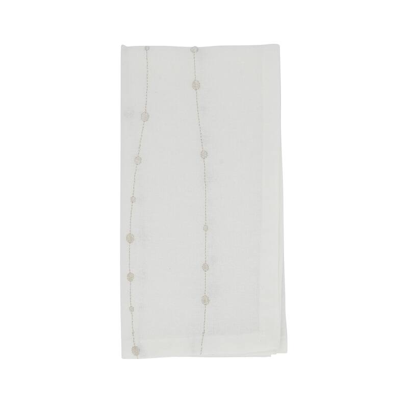 Cotton Napkins With Embroidered Design (Set of 4)