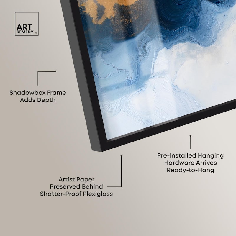 Blue Deep I Shadowbox by Art Remedy