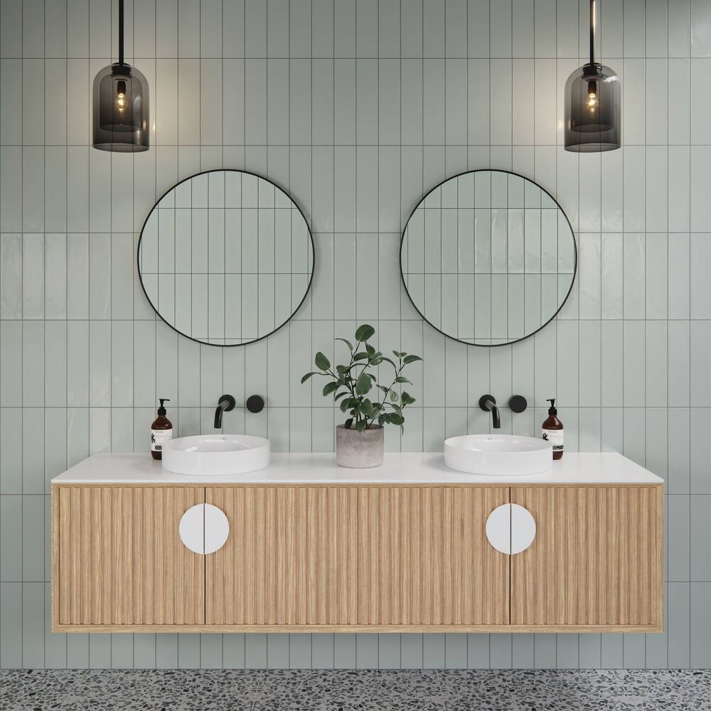 Glass Warehouse SF-R-24 Leia 24" Diameter Contemporary Circular Framed