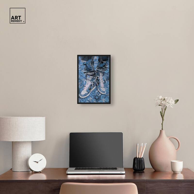 Blue Dreams Sneakers Canvas by Art Remedy